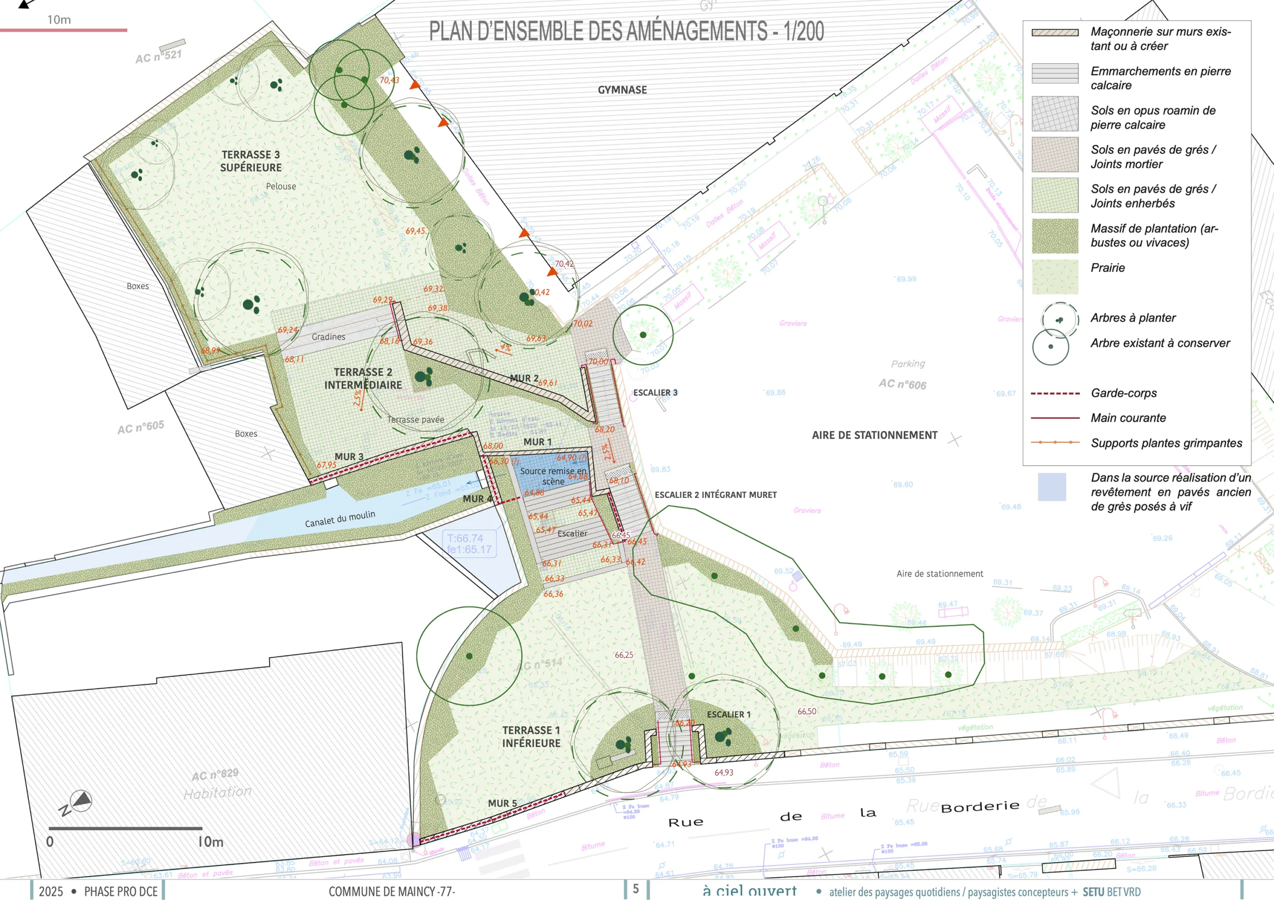 Aménagement des terrasses de la Source à Maincy